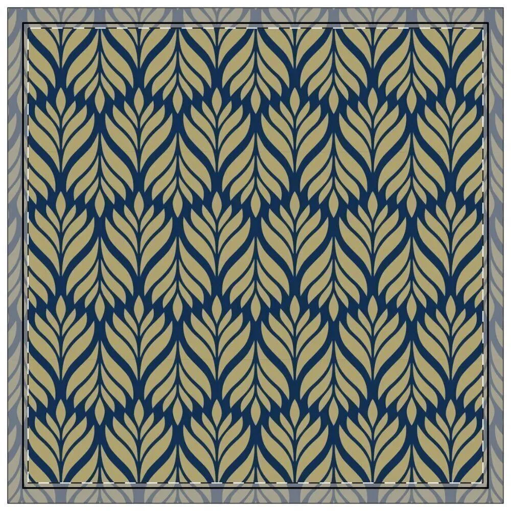 NWT Porter Anna- Navy & Gold  Cotton Napkin 4-set, Palm